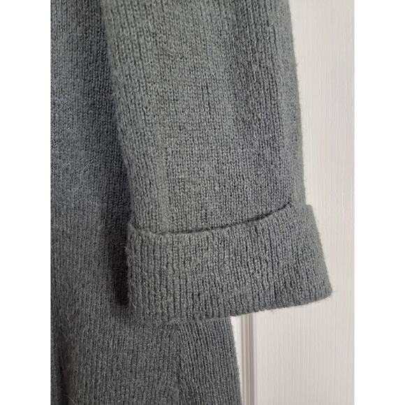 Soft Surroundings Alpaca Wool Blend Ruffle Collar Gray Cardigan, Women's Medium - Picture 13 of 15